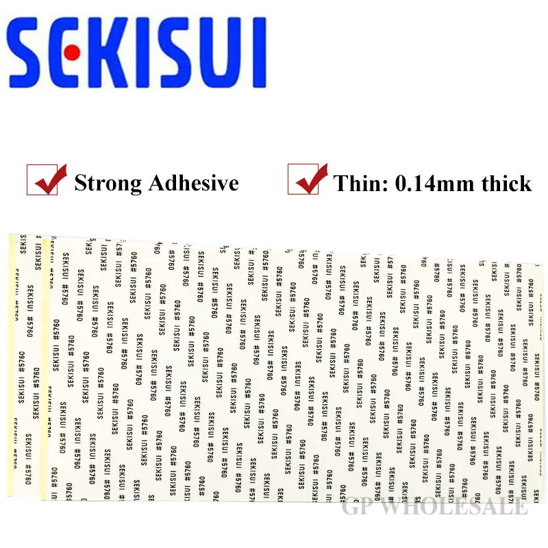 

wholesales 50pcs Japan SEKISUI 5760 stickers Double Sided Thermal Transfer Adhesive tape for HeatSink 4"x8" 100MM*200MM 10x20cm