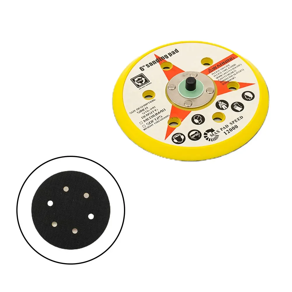 1 Pc 6 In  150 Mm 6-Hole Sanding Pad Dual Random Orbital Sander Polishing Wheel Backing Pad Plate Grinder Power Tools
