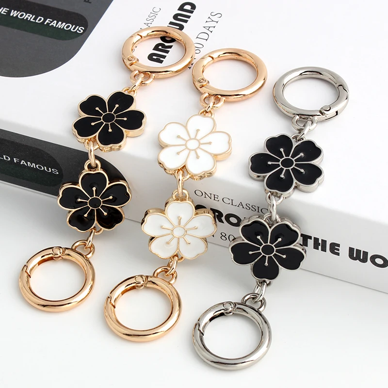 1PC Fashionable All-match Sakura Metal Crossbody Bag Decoration Extension Chain Wallet Shoulder Strap Extension Chain