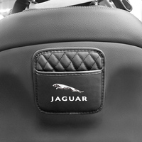 Leather Car Seat Back Storage Bag Sticker Organizer Bag Auto Accessories For Jaguar XF XJ XE F-Type X-Type F-Pace E-Pace XFR XKR