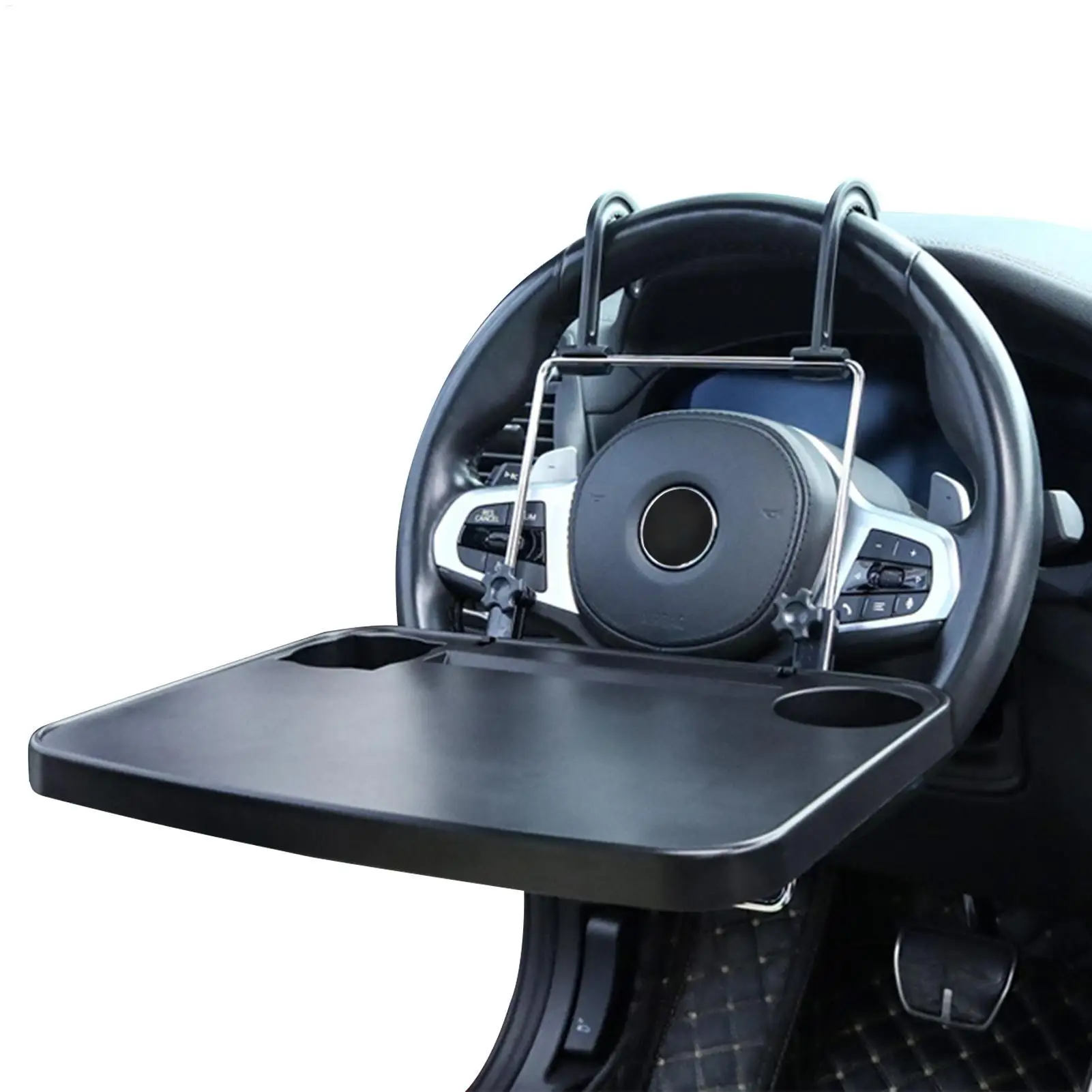 

Автомобильный поднос на руль, складной автоматический стол на руль для ноутбука, подставка для крепления на напиток, подстаканник, авто интерьерный обеденный поднос