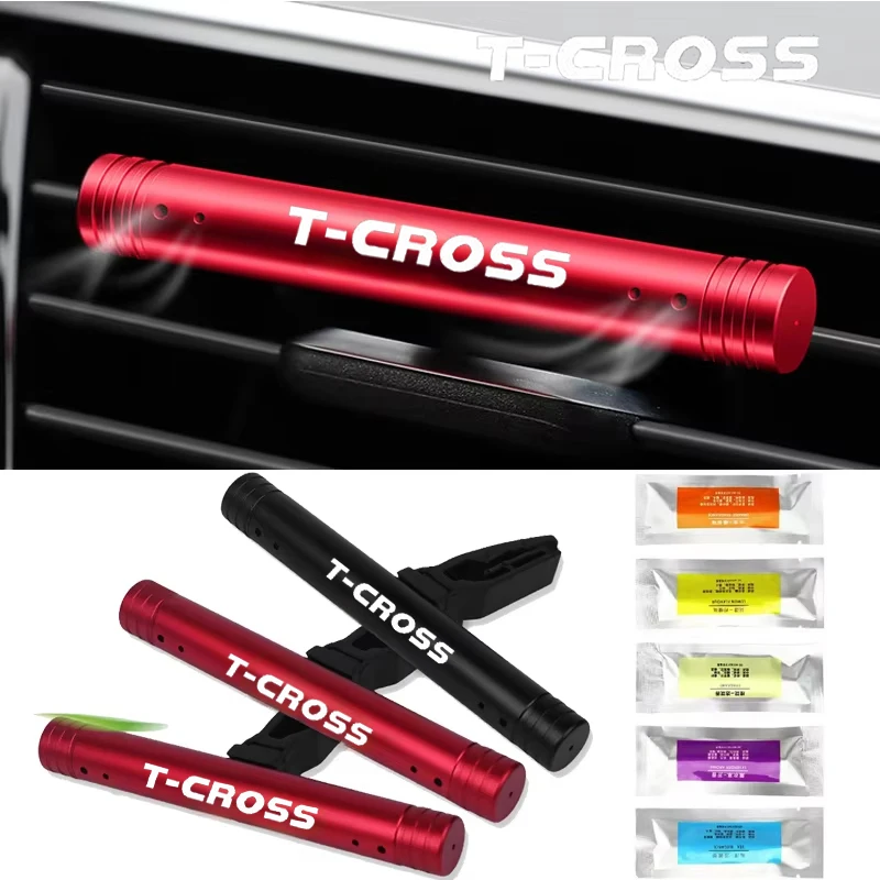 車のエアアウトレットアロマフレグランスベントクリップアウトレットエアコンディフューザーフォルクスワーゲンVW T-CROSS専用エアフレッシュナースティック
