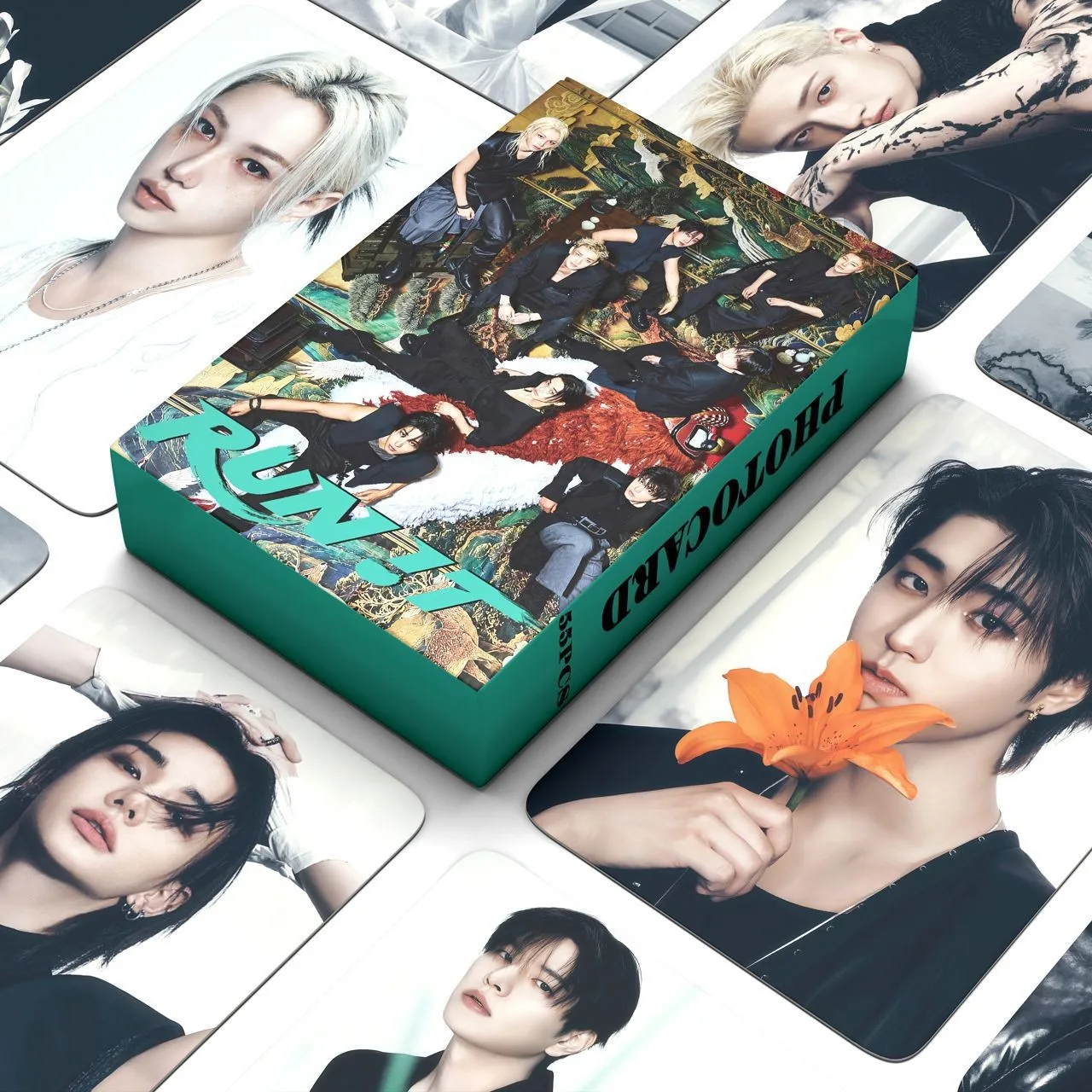 55Pcs RUN IT THIS & THAT Lomo Cards Photocards Stickers HD Fans Collection Cards Decorative Stickers Present for Book Lovers