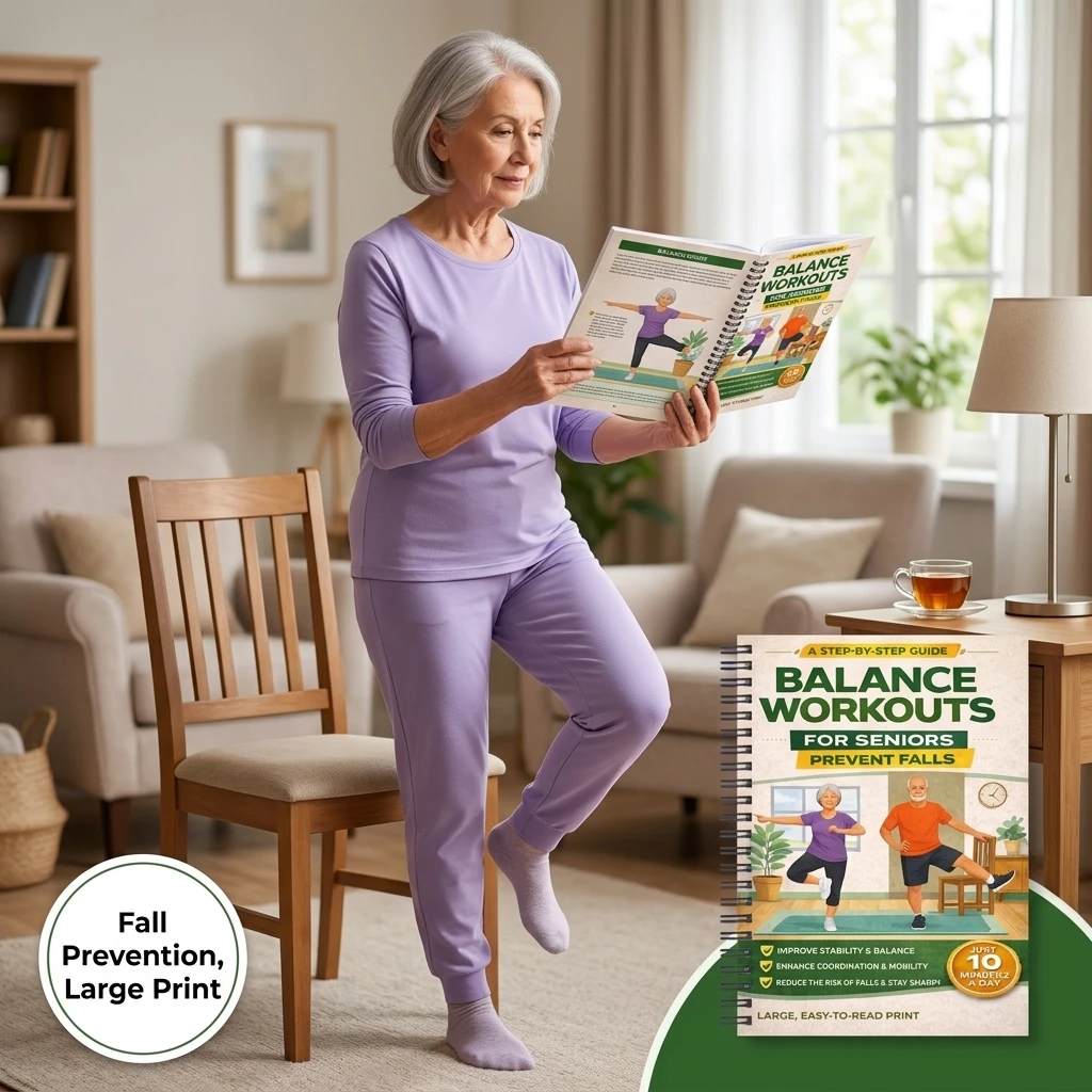 1pc Balance Training Guide Paper Manual for Home Fitness Senior Fall Prevention Exercise Book Large Print Full Color Guide