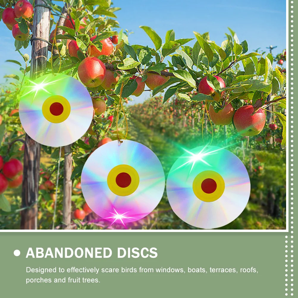 

4pcs Bird Repelling Discs Scare Wind Reflective DIY Garden Decoration Outdoor Pest Control Tool for Windows Terraces Fruit