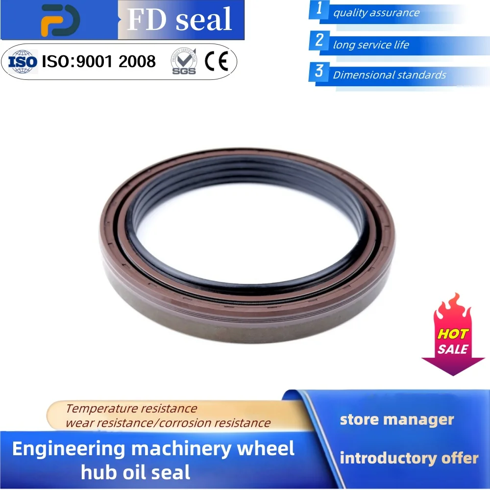 Shaft Seal 85*110*13/14.5mm 12017093B NBR+FKM O-ring Wheel Hub Oil Seal Crawler Harvester Chassis Seal Reducer Mechanical Seal
