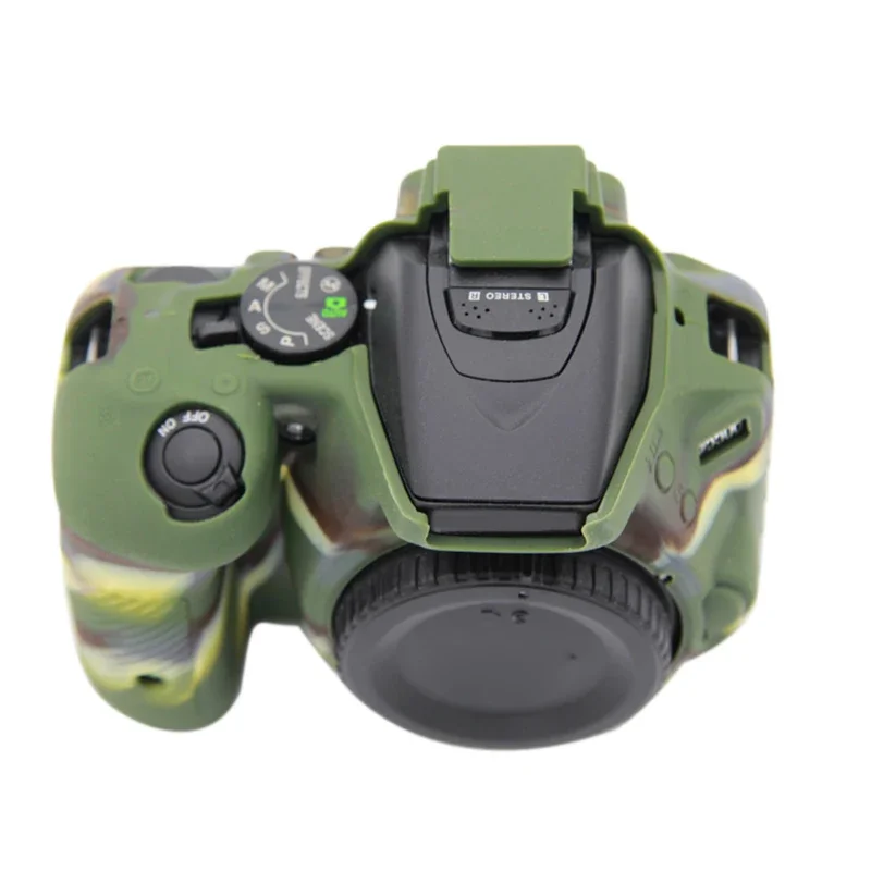 Miękki silikonowy pancerz skórzany futerał na aparat pokrywa ochronna obudowa torba ochraniacz korpusu dla Nikon D5500 D5600