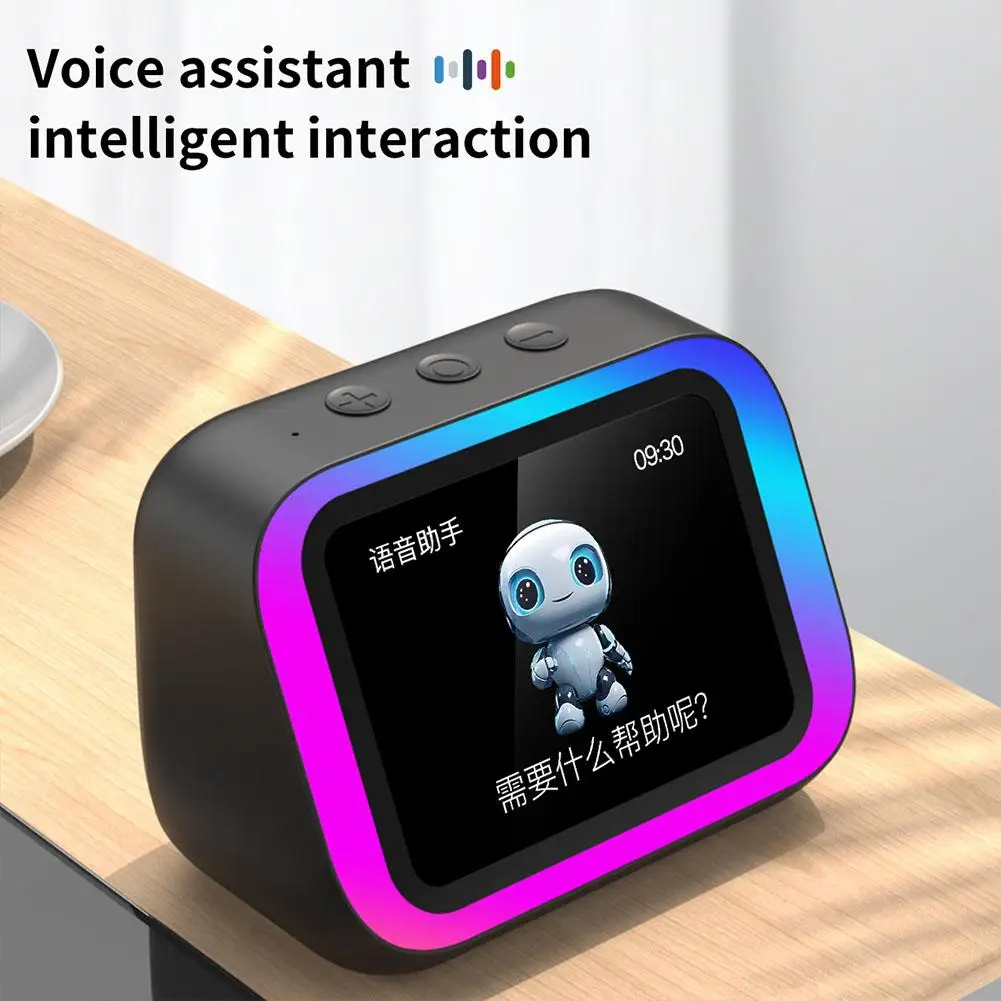 TF26 Pro مكبر صوت لاسلكي ذكي AI مساعد صوت شاشة ذكية مشغل موسيقى ساعة منبه للطقس ألبوم صور BT 5.4 #2