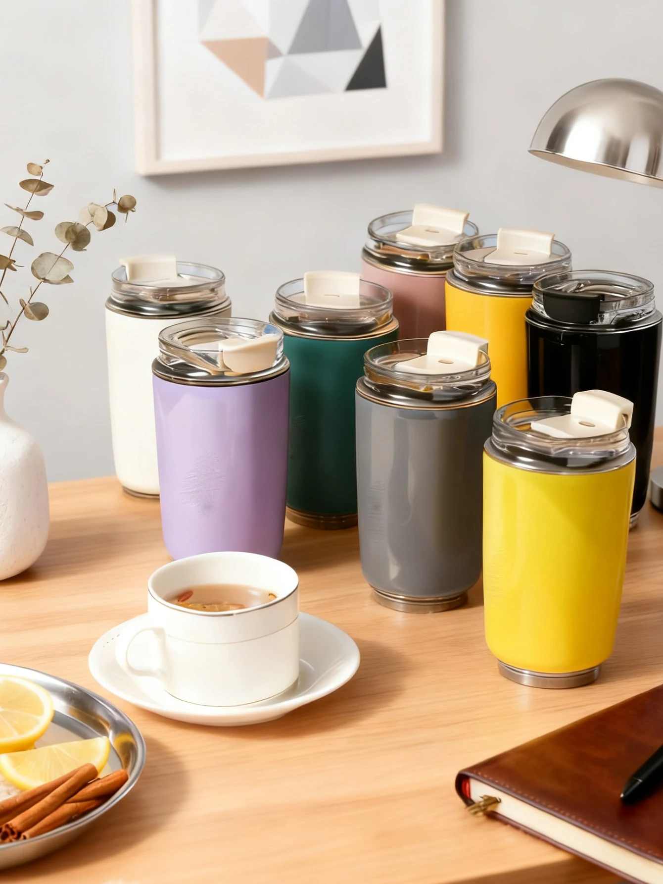 

Simple Insulated Travel Mug, 400ml Leakproof Coffee Cup, Portable for Office & On-the-Go, Commercial Gift Idea​