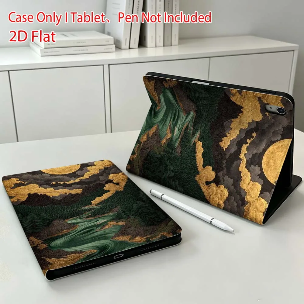 Moon Mountain Texture Soft For Apple iPad Pro Mini A16 A17 A14 4 5 6 7 6th 12th 9Gen 12.9 11 13 M4 inch Tablet Case