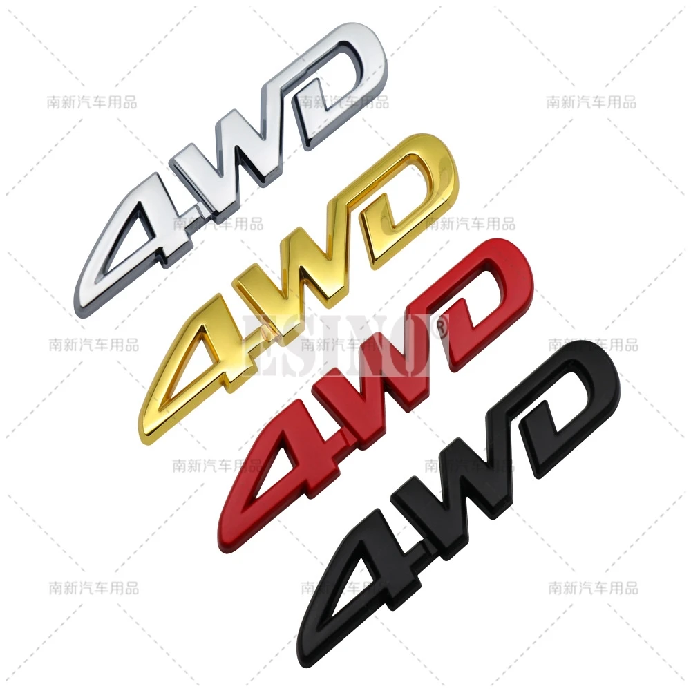 Car Styling 3D 4WD Metal Zinc Alloy RearTrunk Fender Adhesive Badge Body Tailgate Displaceme Emblem For Toyota RAV 4
