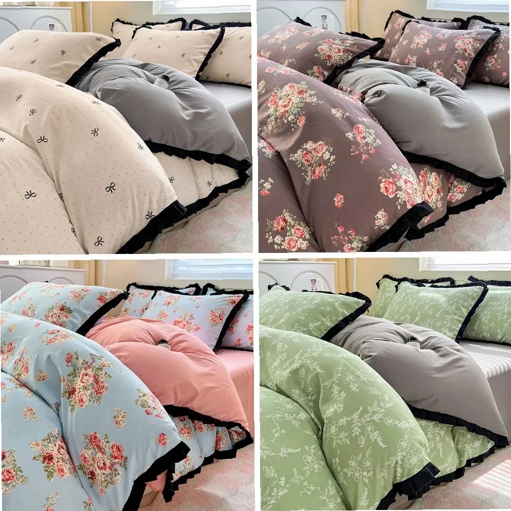 

Spring and summer new printed quilt cover French lace single quilt cover single piece bedding, no sheets and pillowcases