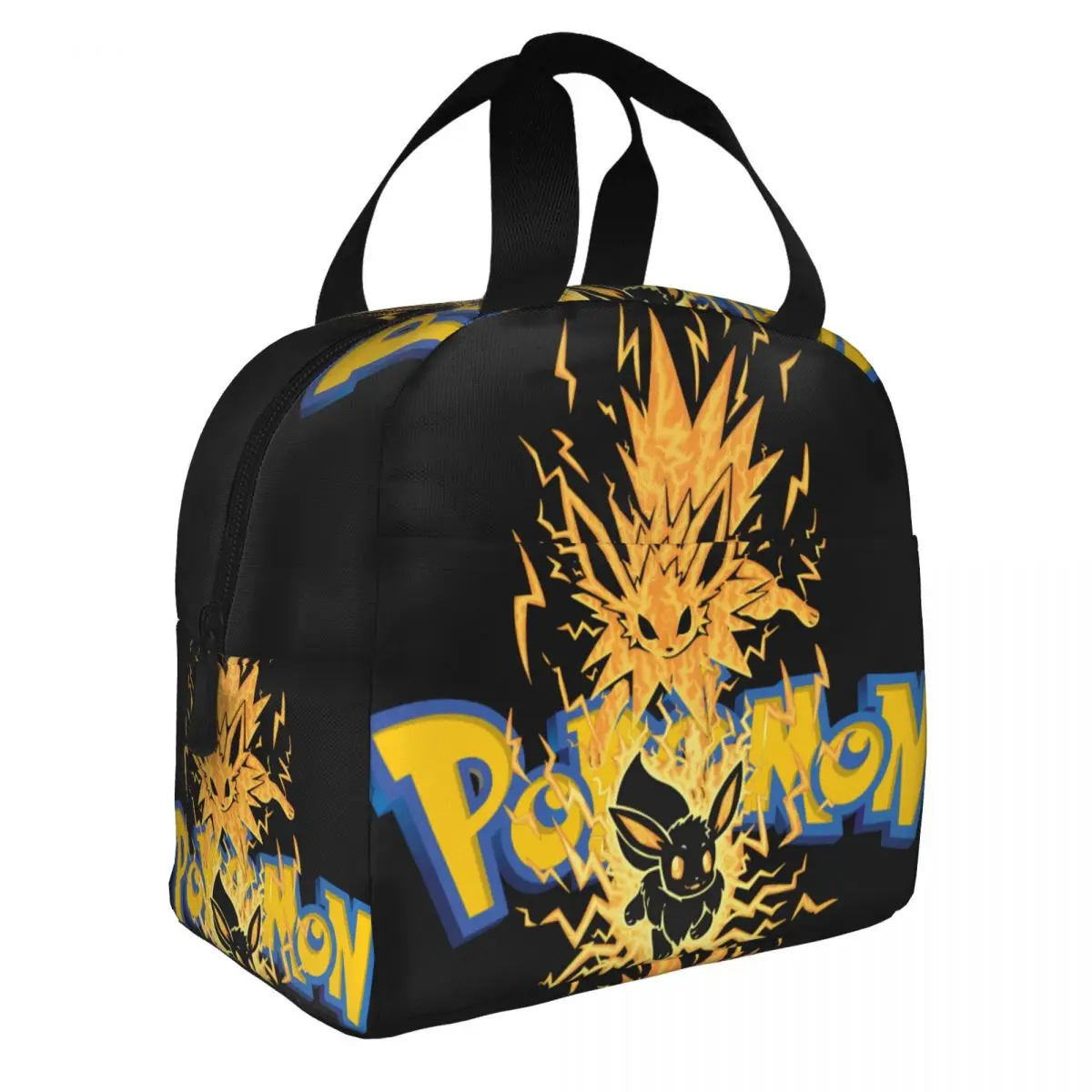 School Silhouette Electric Evolution Large Capacity Reusable Pokemon Insulation Rice Bag Female Lunch Bag