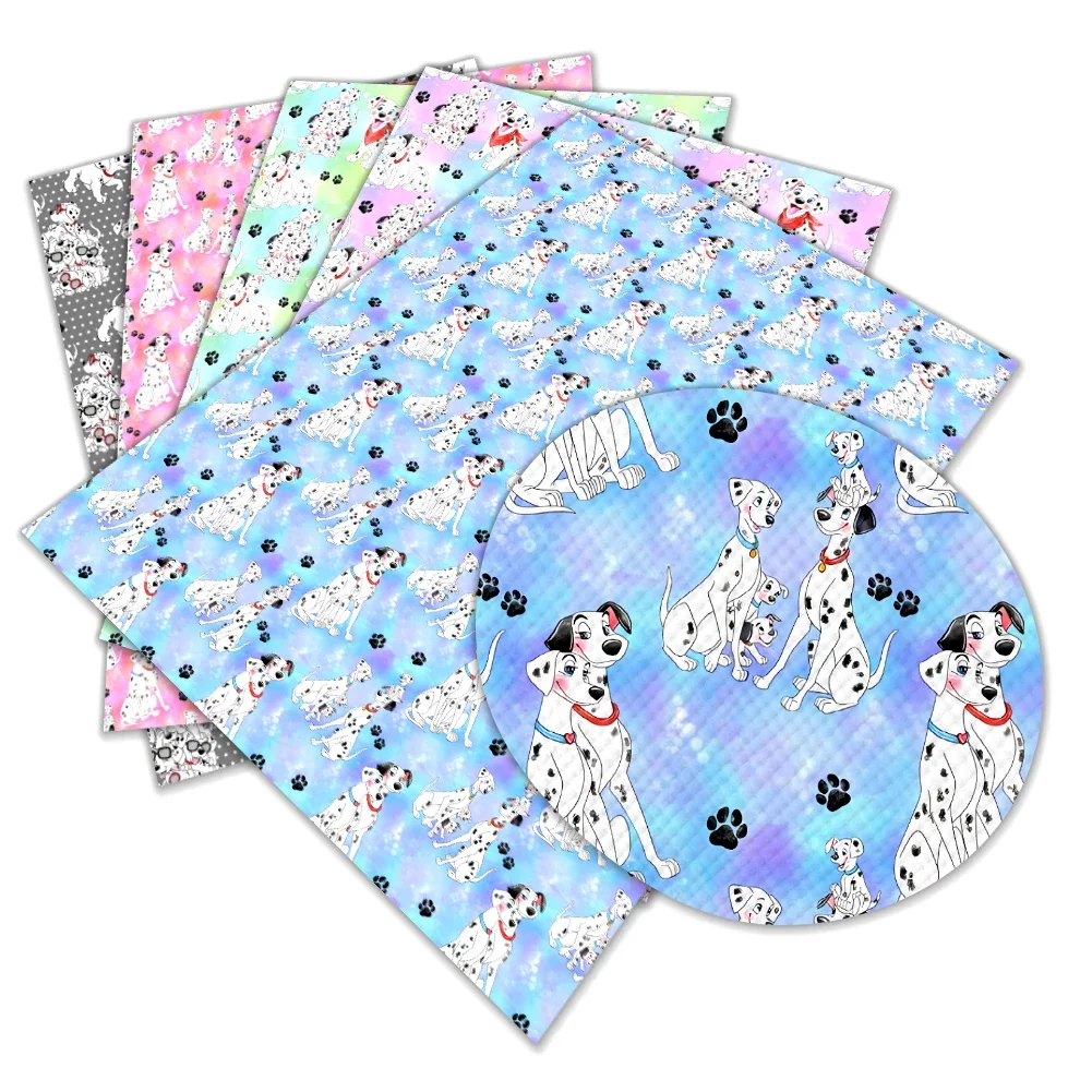 Disney Cartoon 101 Dalmatians Pattern Leather Sheet For DIY Jewelry Earring Craft Making 22*30 cm