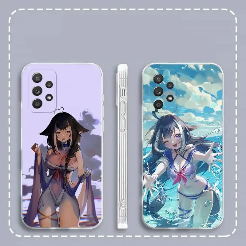 Shylily Vshojo Vtuber Phone Case For Samsung Galaxy S 23 22 21 20 10 9 8 7 6 Plus Ultra Edge lite Transparent Silicone Cover