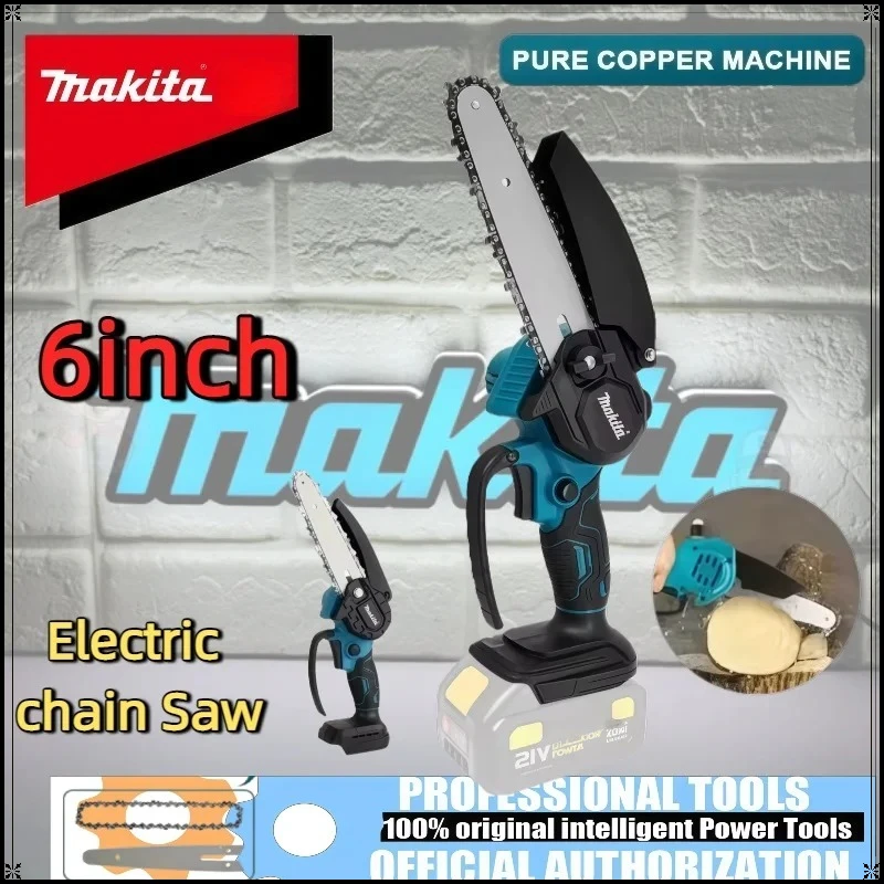 

Makita 6 Inch Chain Saw Electric Saw Handheld Portable Wood Logging Chainsaw Garden Pruning Wood Power 18V Tool