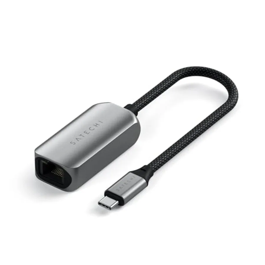 

Адаптер USB-C на Ethernet со скоростью 2,5 Гбит/с, совместимый с MacBook Air/Pro M5/M4, iPad Air/Pro M5/M4, iPhone 17 и другими устройствами USB-C