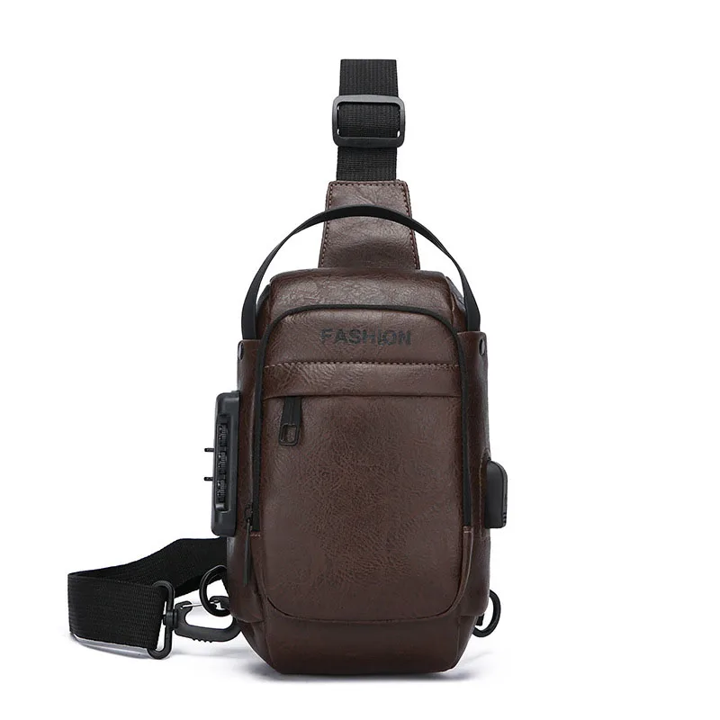 Borsa a tracolla USB da uomo Designer Men Messenger Crossbody Package borse a tracolla in pelle PU pacchetto borsa a tracolla da viaggio Bolso Hombre