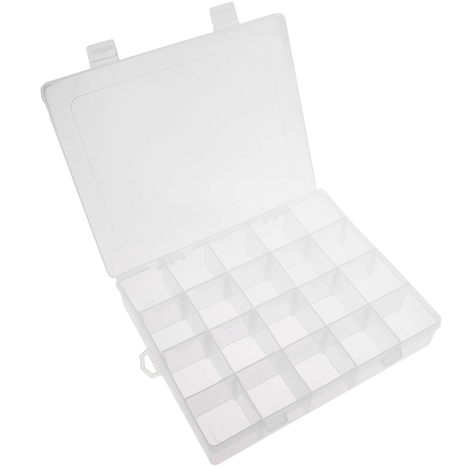 

3 Pcs Storage Box Plastic Compact Transparent Multi-grid Bead Case Jewelry Organizer Earring Stud Nail Sewing Parts Rock