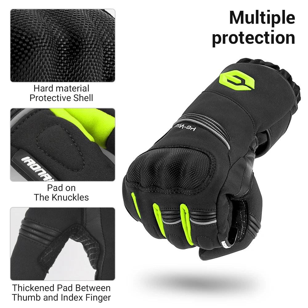 New Motorcycle Outdoor Commuter Off-Road Gloves Off-Road Riding Motorcycle Gloves Outdoor Travel Cold Winter Warm Cycling Gloves