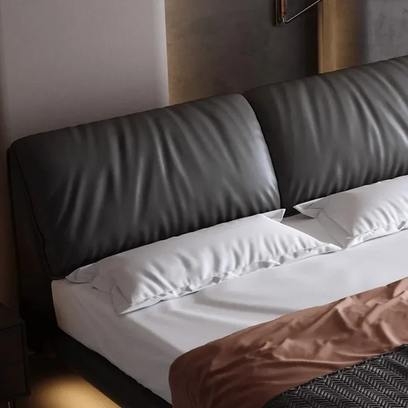 Французская кожаная кровать, роскошная современная удобная простая дизайнерская кровать всего тела, квартира Cama Oculta Lit Gigogne, мебель для дома