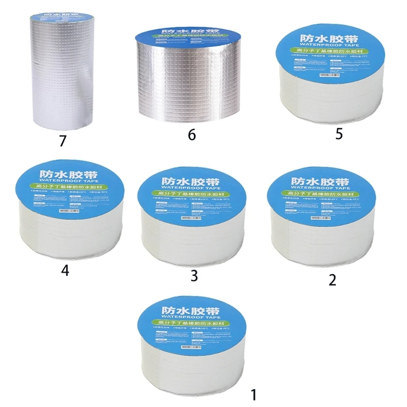 Leak Repair Aluminum Butyl Rubber Tape Outdoor Aluminium Foil Waterproof Tape Permanent Leak Proof All Weather Patch