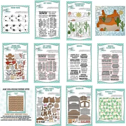2026 New Pony Theme Text Component Metal Cutting Dies for Clear Stamps Photo Scrapbooking DIY Album Decoration