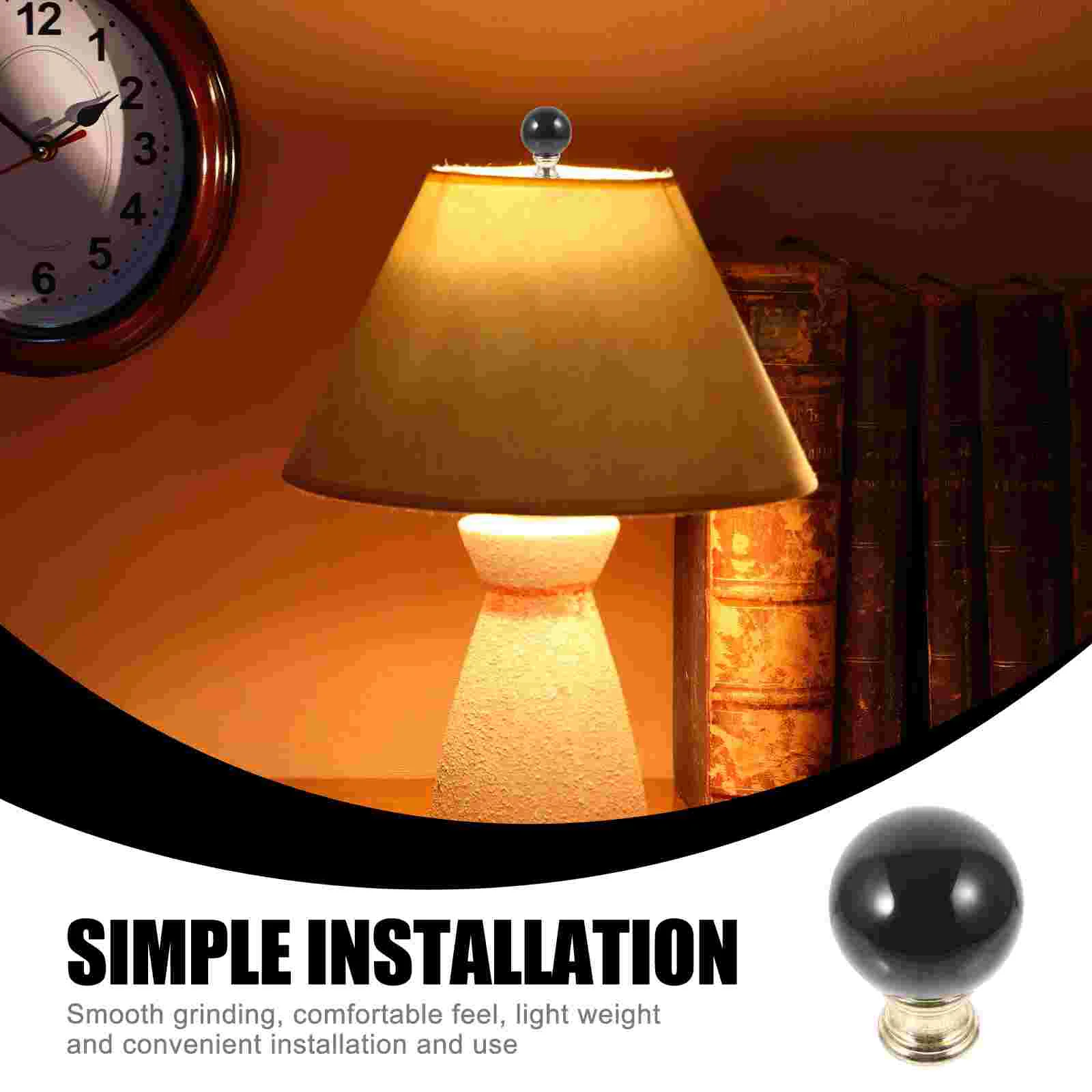 Lamp Top Decorative Knob Desk Lamps Finial Caps Floor Table Glass Ball Finials for