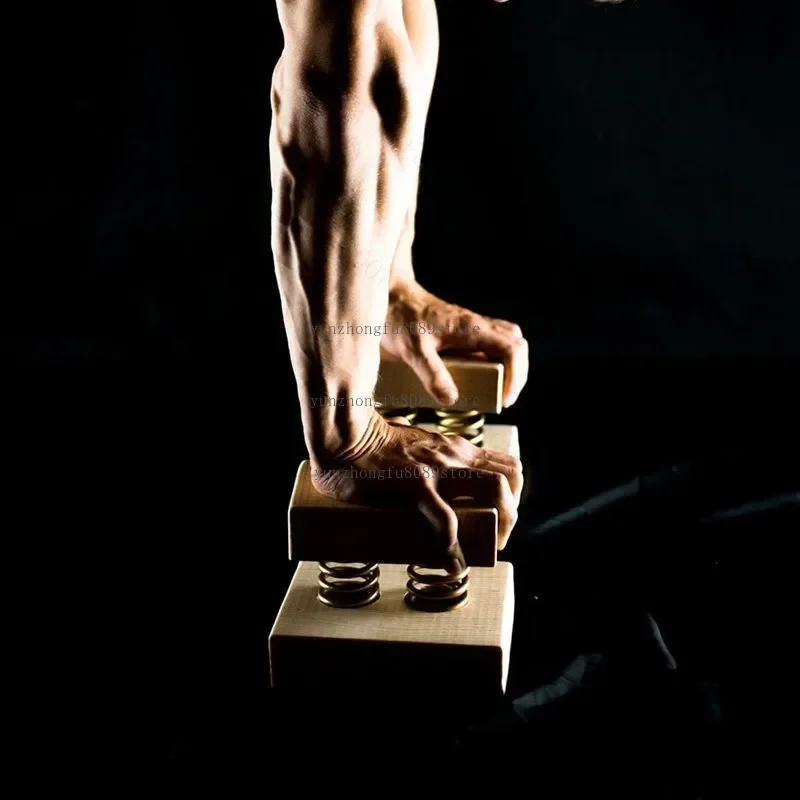Wooden Wrist Strength Trainer, Push-Up Stand Inversion Frame, Advanced Handstand Shoulder Training Tool for Home Gym Use