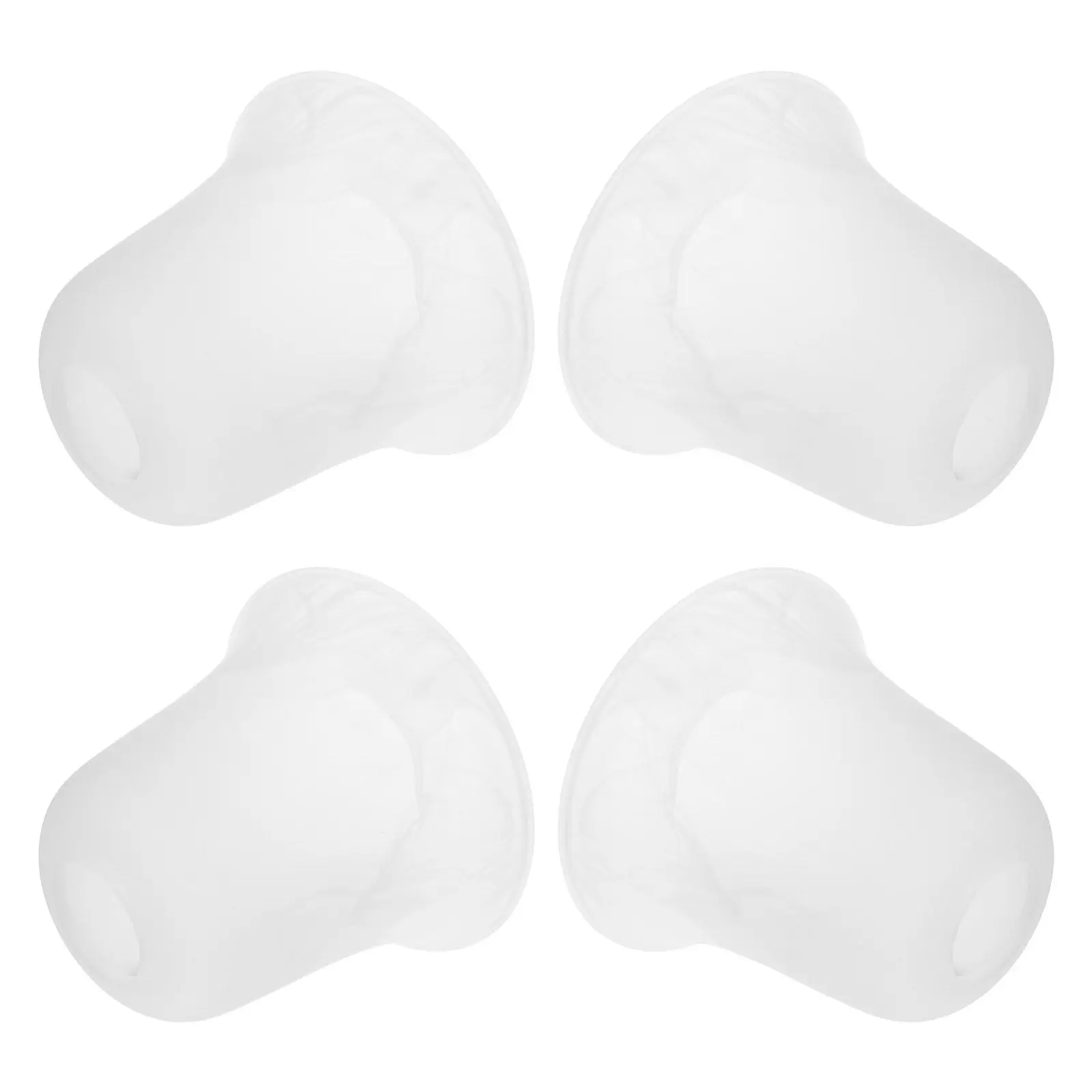 

4Pcs Glass Lampshade for Table Lamp Bell Shaped E27 Screw Fit 42Mm Fitter Premium Clear Glass Light Shade Decorative Lamp Shade