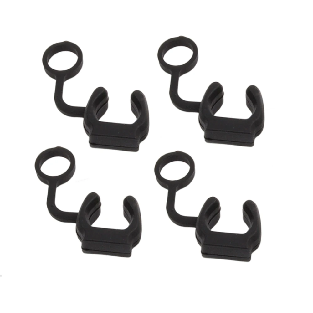 4pcs Black Soft Silicone Rubber Lock Plug Shackle Catches Anti-drop Buckle For GoPro Hero 13 12 11 10 Action Camera Accessories