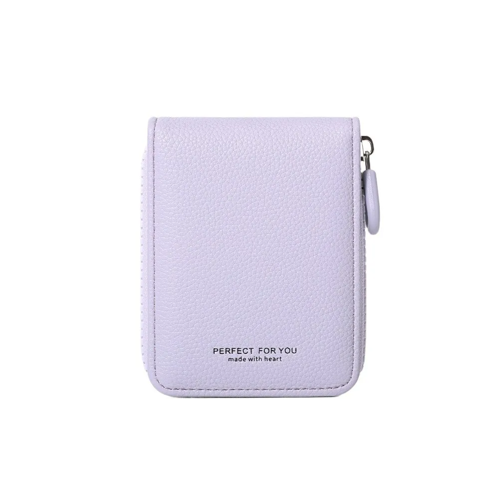 أنيقة رقيقة جدا المرأة محفظة قصيرة سستة متعددة الوظائف بو الجلود حامل البطاقة قصيرة مخلب محفظة نسائية للعملات المعدنية السفر #2