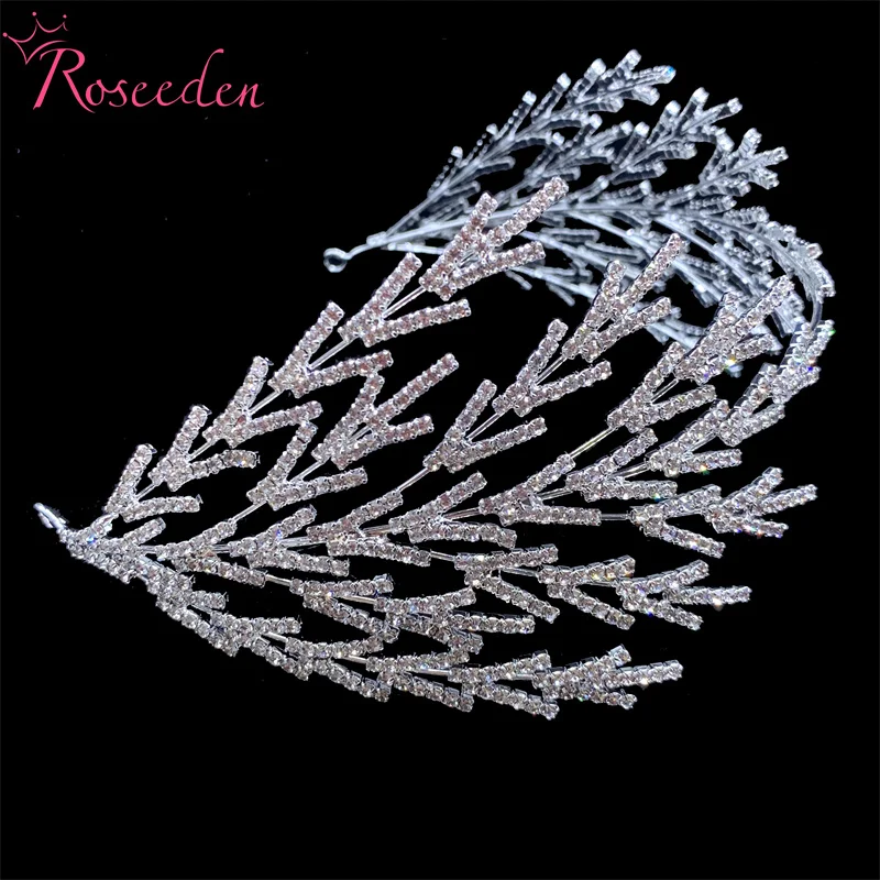 

European Wedding Tiaras Crowns Princess Leaves Headpiece Prom Party Bridal Hair Accessories RE4137