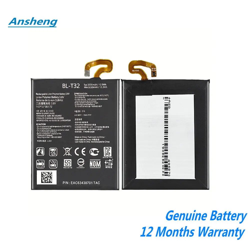 

Original BL-T32 3300mAh Battery For LG G6 G600L G600S G600K G600V H871 H872 H873 LS993 US997 VS988 T32