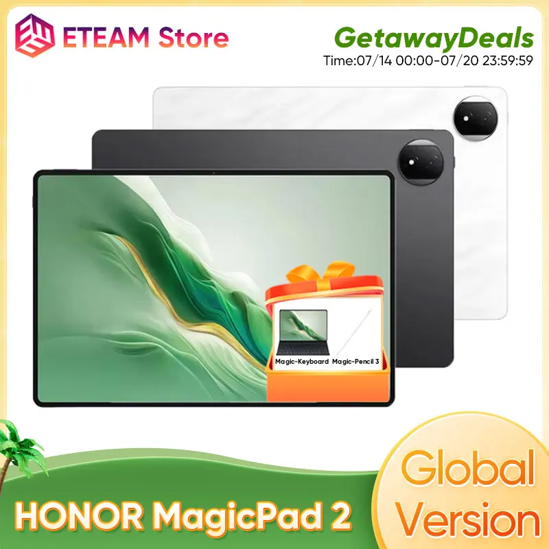 

Global Version Honor Tablet MagicPad 2 12.3 inch 3K OLED 144Hz Display Pad 3rd Snapdragon 8s Gen 3 Processor 10050mAh Battery