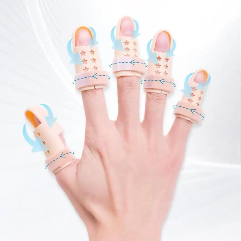 Polymer Finger Splint Brace Adjustable Finger Support Protector For Fingers Arthritis Joint Finger Injury Brace Pain Relief