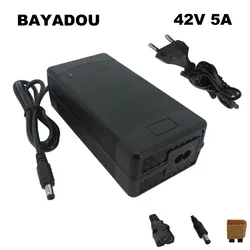 36V 5A Lithium Battery Charger 42V 5A 36 Volt 10S Li ion 20AH 30AH Batterie Fast Charger DC XT60 IEC C13 Connector With Fan