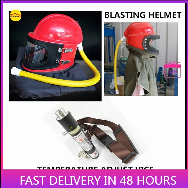 ABS Protective Sand Blasting Helmet Dust Mask  Hood With Temperature Adjusting Device