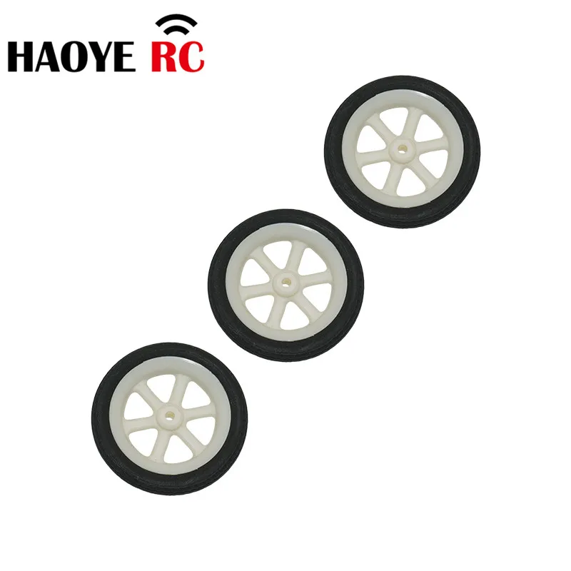 Haoye 10Pcs/Lot Super Light Foam Wheels 6-Spoke Wheels Sponge Tire Color White Dia30-50mm For RC Aircraft Model Accessories