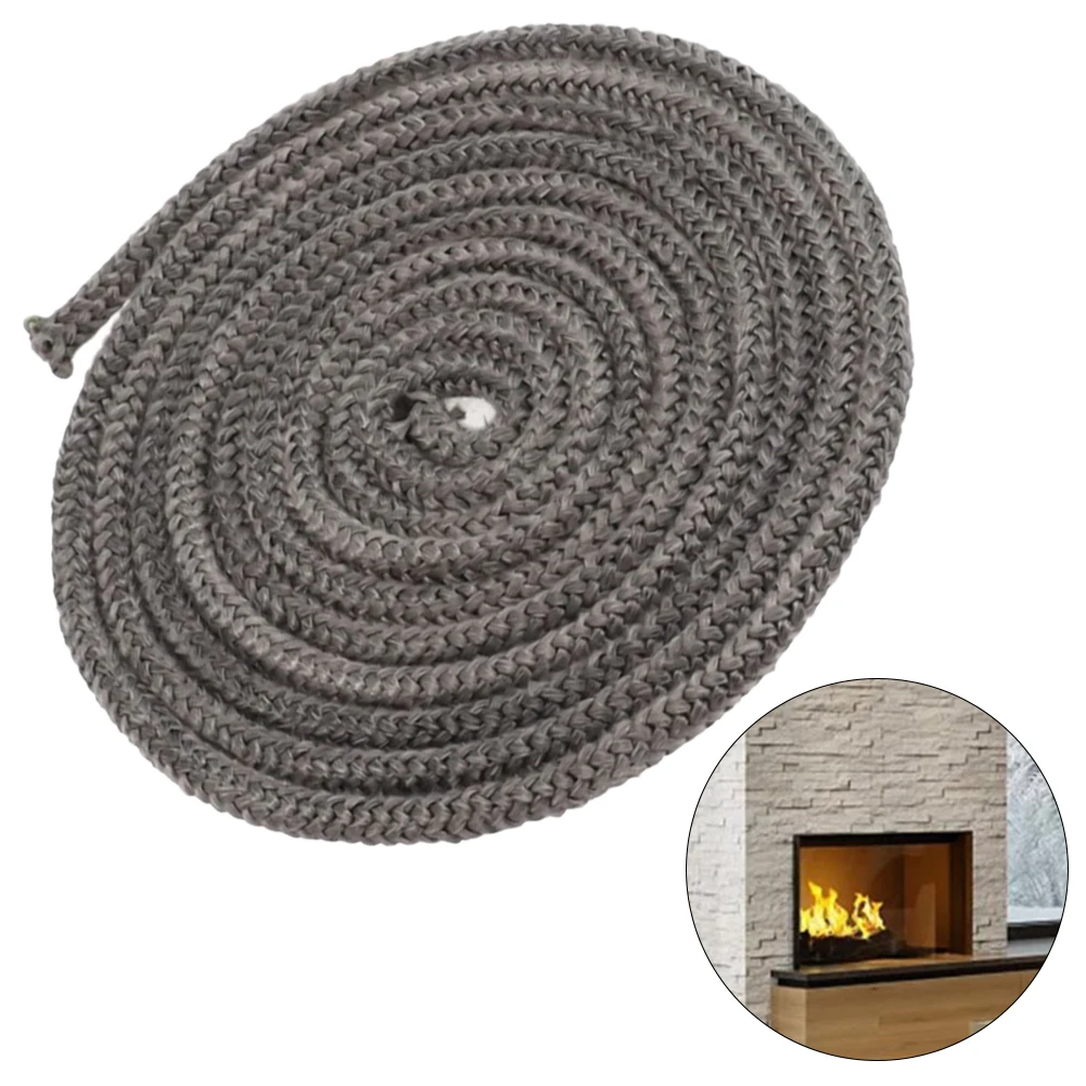 Fireplace Sealing Cord For Stove Door Gasket Fiberglass Rope Suitable For Wood Burning Stoves Heaters And Fireplace Doors