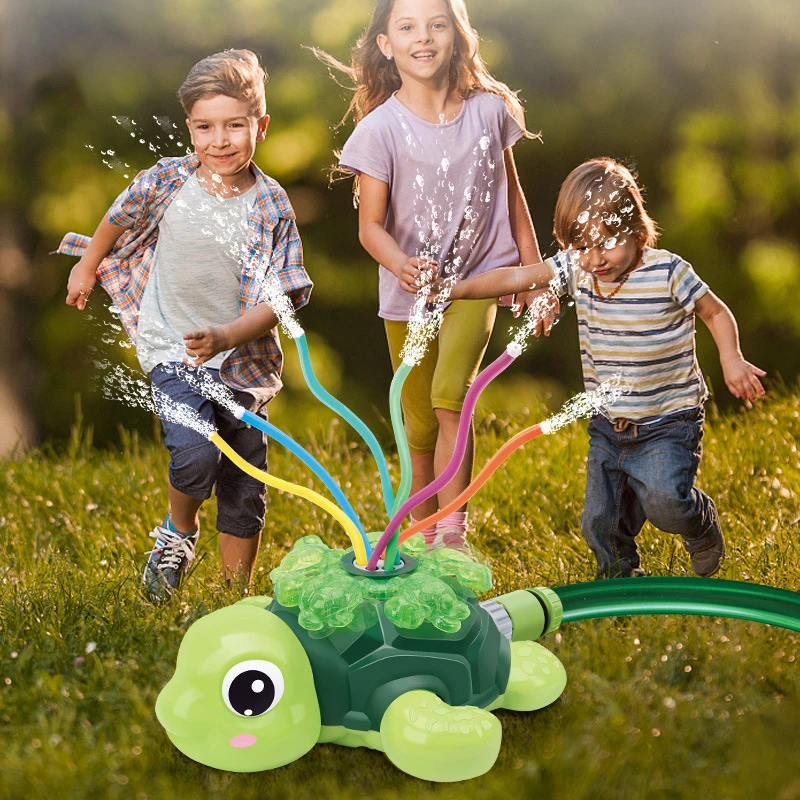 Outdoor Turtle Water Sprinkler Toys Backyard Garden Water Toys Lawn Summer Yard Cartoon Splash Sprinkler Baby Bath Toy for Kids