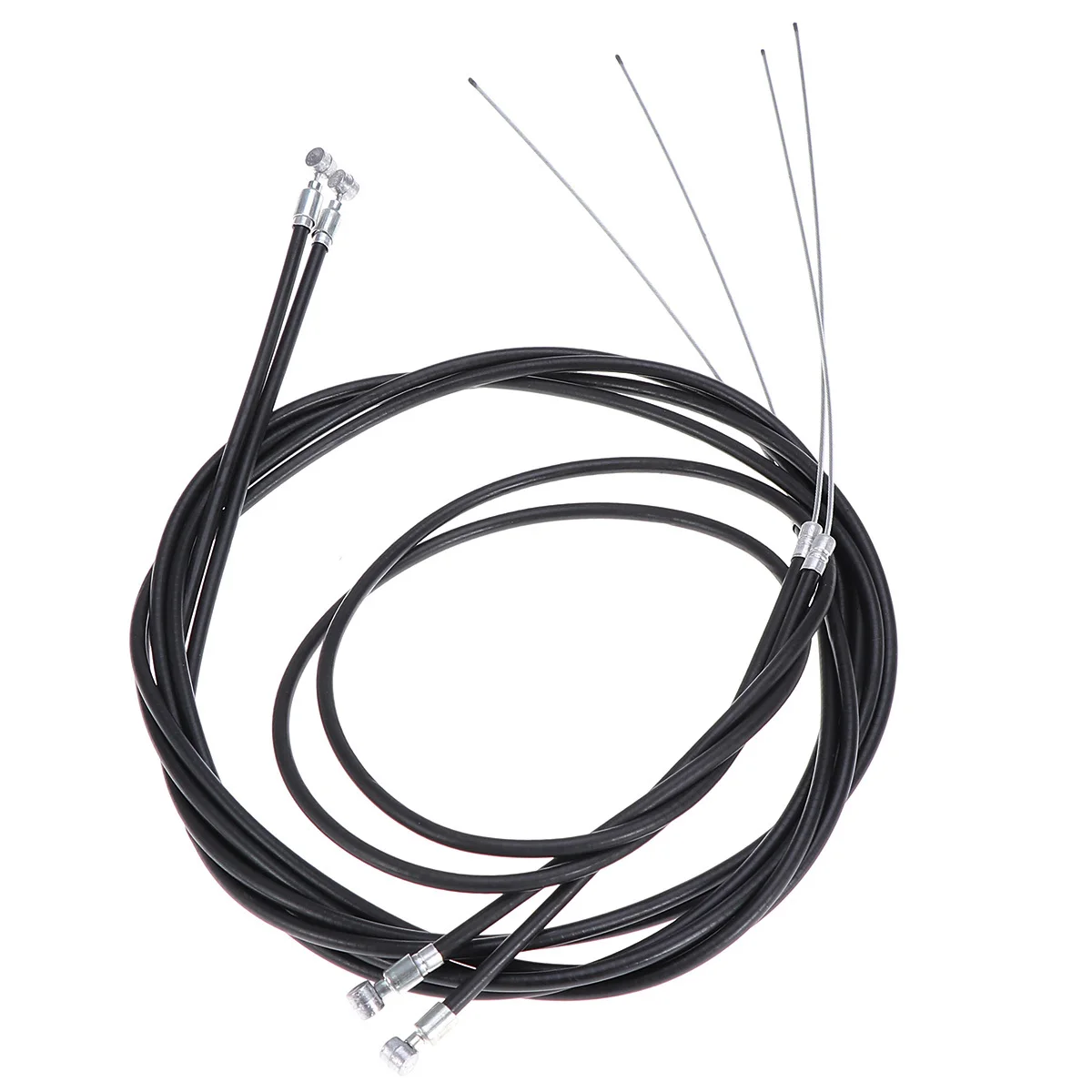 

4Pcs Bike Brake Cable Rear Derailleur Extension Sturdy Aluminum Alloy Water-Proof Smooth Shifting Lever Housing Cable Hose Kit