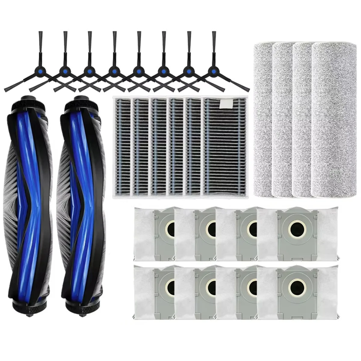 

AB32-For Ecovacs X8 Pro Omni Robot Vacuum Spare Parts Main Side Brushes Mop Cloths HEPA Filters Dust Bag Accessories