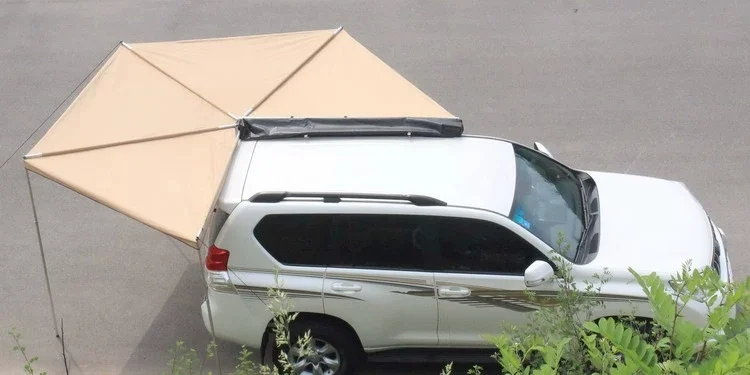 Factory Fan-shaped Tents Cloth Car Side Canopy Roof Tents for Campingcustom