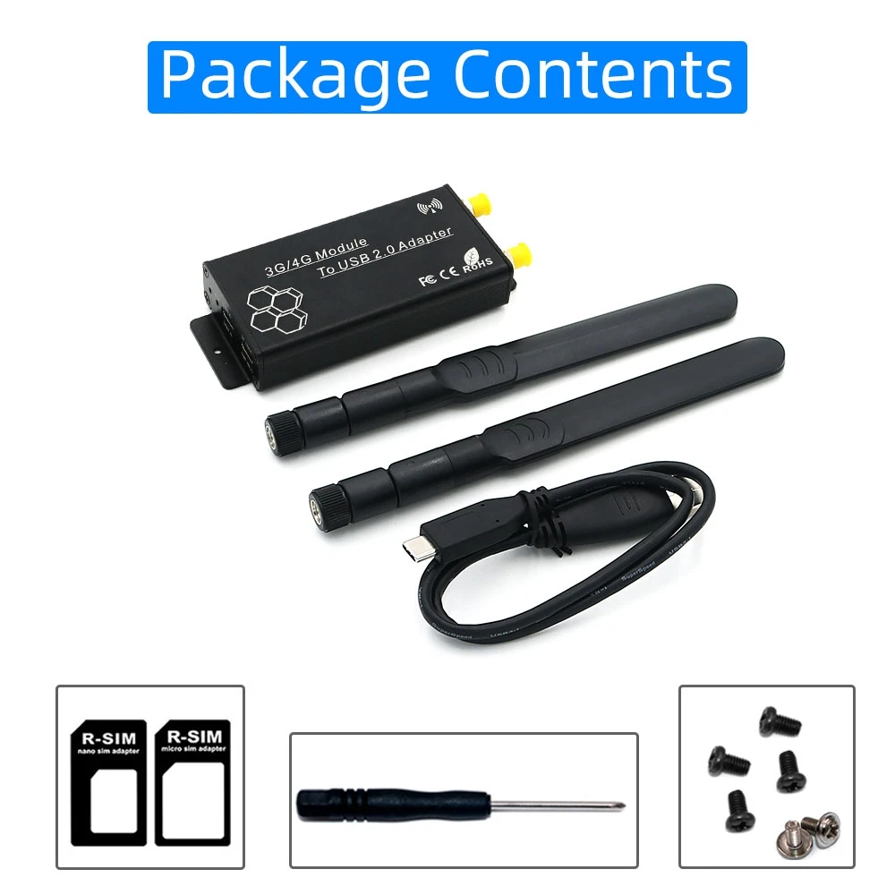 

A01E-NGFF(M.2) To USB 2.0(TYPE C) Adapter With SIM Card Slot And Auxiliary Power Interface For WWAN/LTE Module