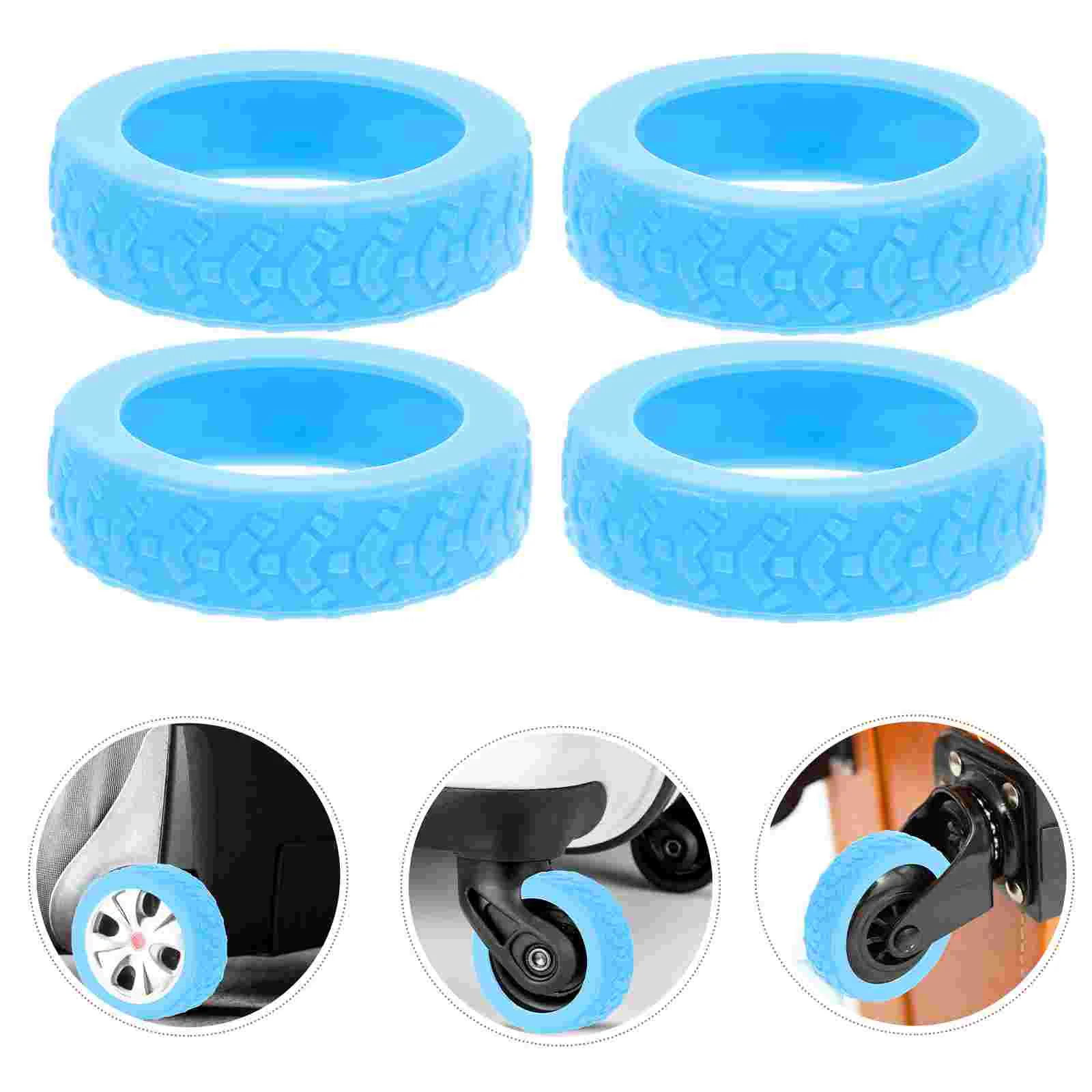 Capa protetora Mala Roda Protector, Bagagem Pads, Rodízio Acessórios, 8 Pcs