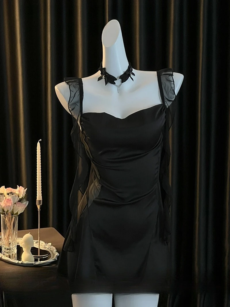 

French Luxury Satin Halter Pajama for Women,Sexy Silk Nightdress 2026,Bestseller Deep V Sleepwear for Date Nights