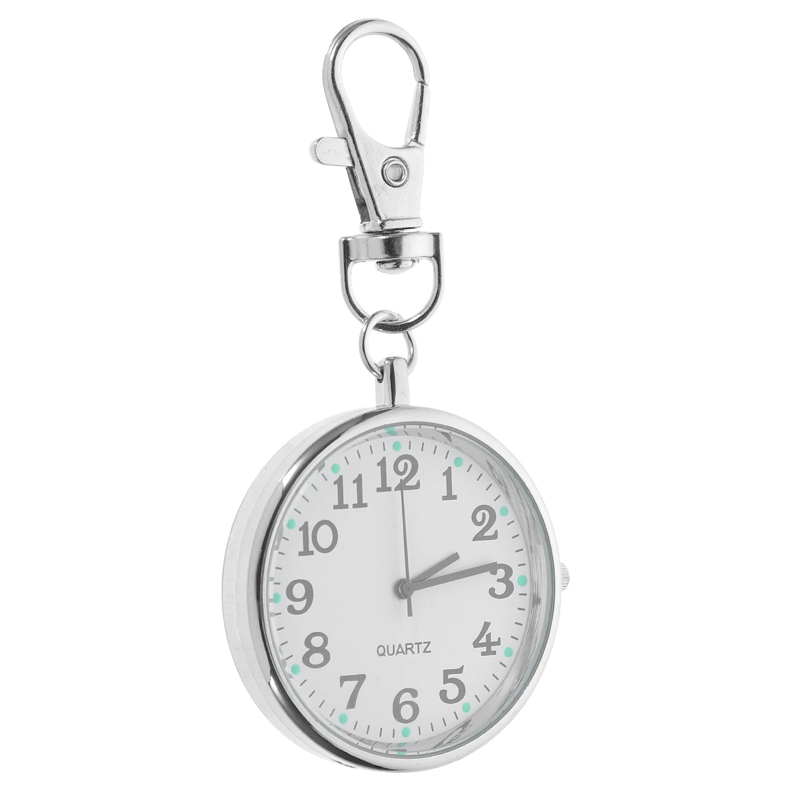 Nurse Table Watches for Women Clip-on Nurses White Steel Hanging Pendant Small Pocket Stainless Portable