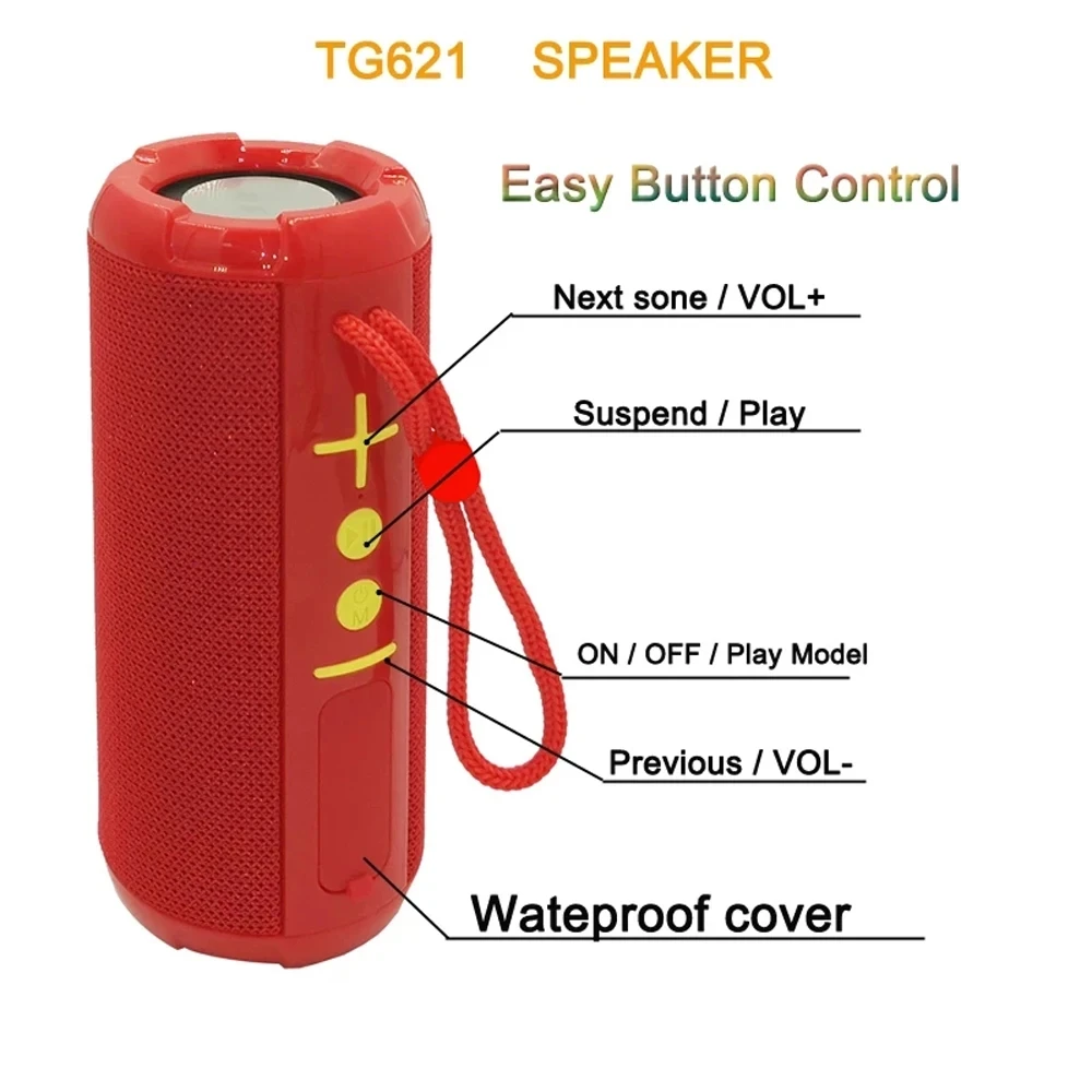 Wireless Caixa De Som Bluetooth Speaker Portable Sound Box Music Radio FM Subwoofer Bass Woofer PC TV Computer Waterproof Column