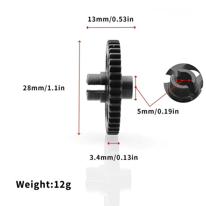 Metalen Gehard Staal Hoofdtandwiel G4610 Voor Hobby Smax 1621 1625 1631 1635 1651 1655 1/16 Rc Auto Upgrade-Onderdelen